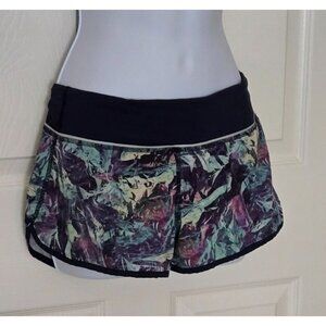 Lululemon Speed Short 4-way Stretch Iridescent Multi Deep Navy 2.5” Run Size 10
